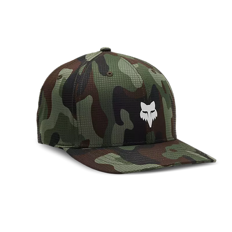 Fox Head Camo Flexfit Hat - Green Camouflage