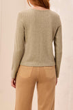 Tribal Crewneck Cardigan- Aloe