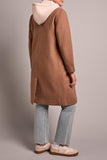 Tribal Trench Coat With Fooler Hoodie-Biscotti