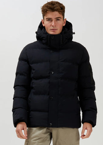 Point Zero Quilted Puffer Bomber - Black