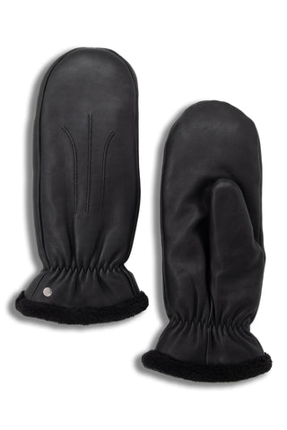 Brume Sutton Leather Mittens - Black