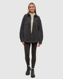 Tentree Dunes Shacket - Meteorite Black Heather