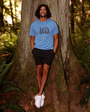 TenTree Lake Life Logo T-Shirt - Blue Lagoon/Graphite