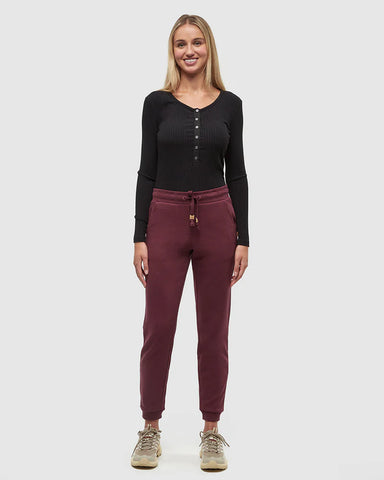 Tentree Fleece Bamone Sweatpant - Deep Burgundy