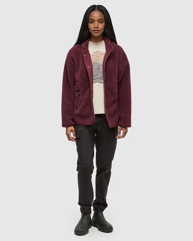 Tentree Kincaid Full Snap - Deep Burgundy