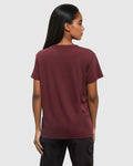 Tentree Women's Fernleaf T-shirt - Deep Burgundy/Brushed Nickel