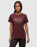 Tentree Women's Fernleaf T-shirt - Deep Burgundy/Brushed Nickel