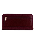 Guess Adelard Slg Large Zip Around - Burgundy