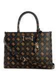 Guess Silia 2 Comp Tote Bag - Espresso Logo