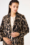 Garcia Printed Coat - Brown