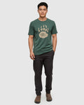 Tentree Bear Claw T-shirt - Forest Pine Heather/Birchwood