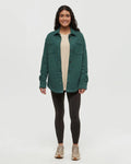 Tentree Dunes Shacket - Forest Pine Heather