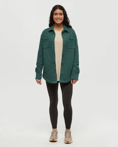 Tentree Dunes Shacket - Forest Pine Heather