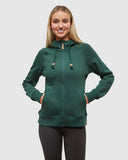 Tentree Women's Elm Zip Hoodie - Forest Pine