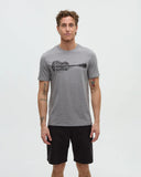 TenTree Summer Guitar T-Shirt - Grey Heather/Meteorite