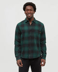 Tentree Forest Flannel Shirt - Forest Pine/Storm Plaid