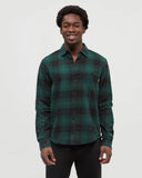 Tentree Forest Flannel Shirt - Forest Pine/Storm Plaid