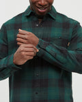 Tentree Forest Flannel Shirt - Forest Pine/Storm Plaid