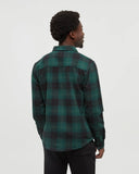 Tentree Forest Flannel Shirt - Forest Pine/Storm Plaid