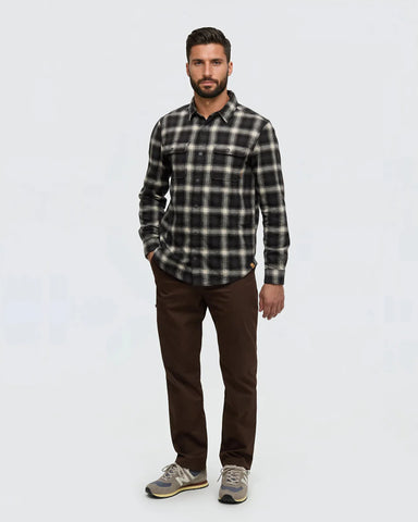 Tentree Kapok Flannel Colville - Warm Oak/Dusk Plaid