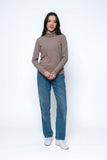 ORB Emme Relaxed Turtleneck- Latte