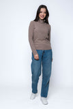 ORB Emme Relaxed Turtleneck- Latte