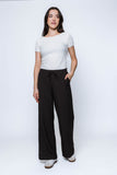 ORB Chloe Wide Leg Pull On Pant- Mini Houndstooth