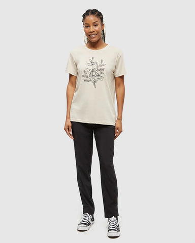 Tentree Automn Flora T-Shirt - Warm Oak/Meteorite Black