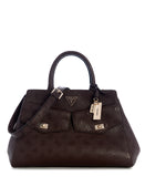 GUESS Blake Large Satchel- Brown
