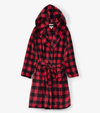 Little Blue House Buffalo Plaid Adult Fleece Robe