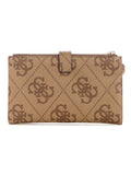 Guess Laurel II SLG DBL Zip Organizer - Latte Logo/Brown