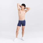 Saxx Vibe Super Soft Boxer Brief - Navy Heather/ Holiday