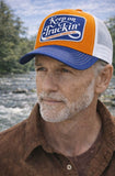 Northbound Keep On Truckin' Trucker Hat - Orange/Royal