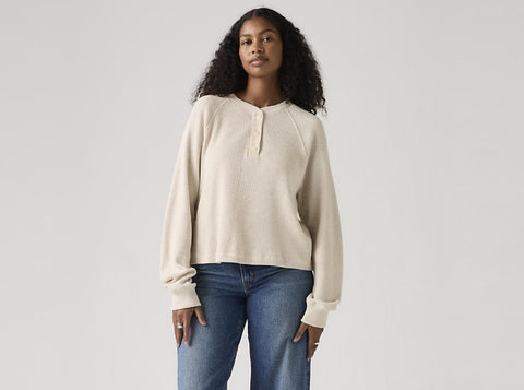 Levi's Lassen Henley Sweater - Oatmeal Heather