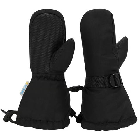Jan & Jul Kids Waterproof Mittens | Black