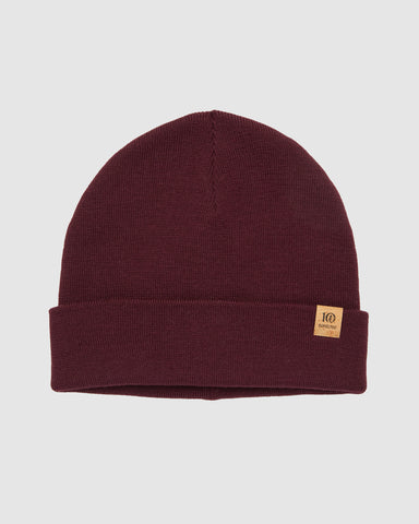 Tentree Wool Kurt Beanie - Deep Burgundy