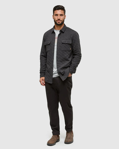 Tentree Quilted Colville Shaket - Meteorite Black Heather