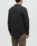 TenTree Mens Quilted Colville Shacket- Meteorite Black Heather