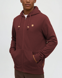 TenTree Mens Reynard Zip Up Hoodie- Red Chestnut
