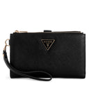 GUESS Noelle Double Zip Wallet- Black
