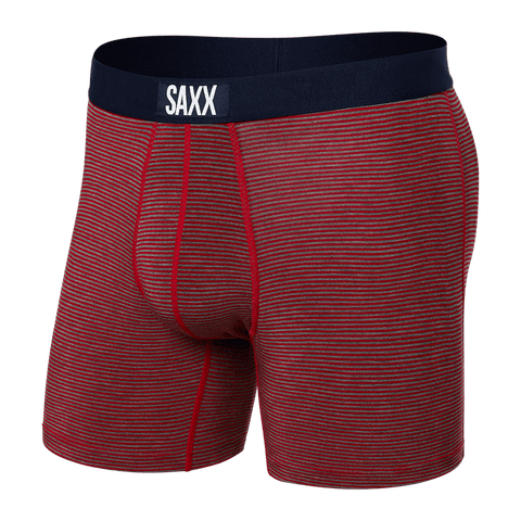 Saxx VIBE Boxer Brief / Mini Stripe- Cherry