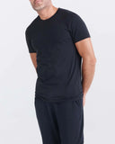 DropTemp Dry Cotton Crew Neck Undershirt 2 Pack- Black