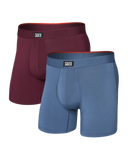 Saxx Men's Vibe Xtra BB Fly 2PK - Maroon/Washed Indigo