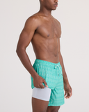 SAXX Oh Buoy 2N1 7" SwimShort- Island Lineup-Surf Blue
