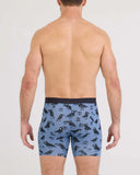 Saxx Vibe Xtra Soft Comfort Boxer Brief Fly - Protect The Nuts - Blue Horizon