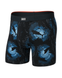 Saxx Vibe Xtra Soft Comfort Boxer Brief Fly - Sun Day School-Navy