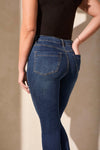 Tribal Audrey Pull On Straight Crop Jeans w/ Front Crease