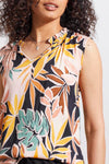 Tribal Sleeveless Blouse With Neck Frill