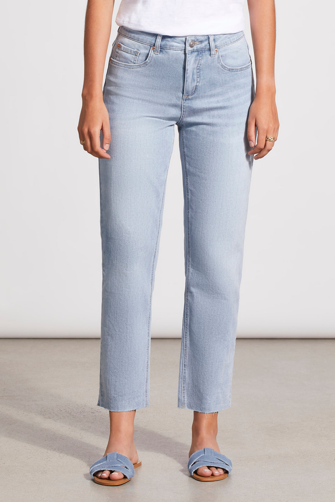 【MODERNIF】Four Season Stand Semi Wide Denim Pants SP24PT2034W-SONORA-KNIT-DENIM-