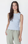 Dex Waffle Knit Tank - Light Heather Grey